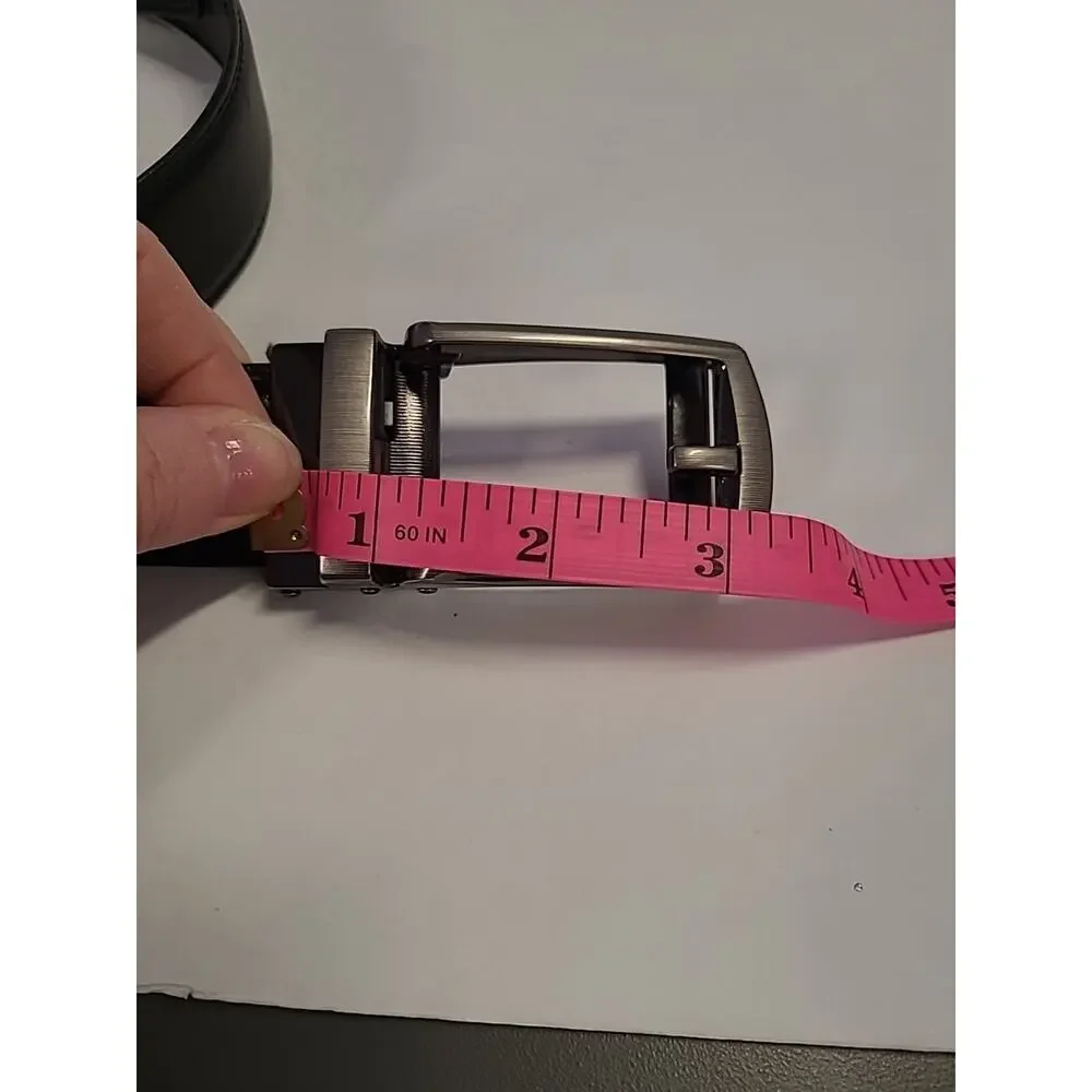 Mens Belt Leather Ratchet Belt Adjustable Fits 30 - 36